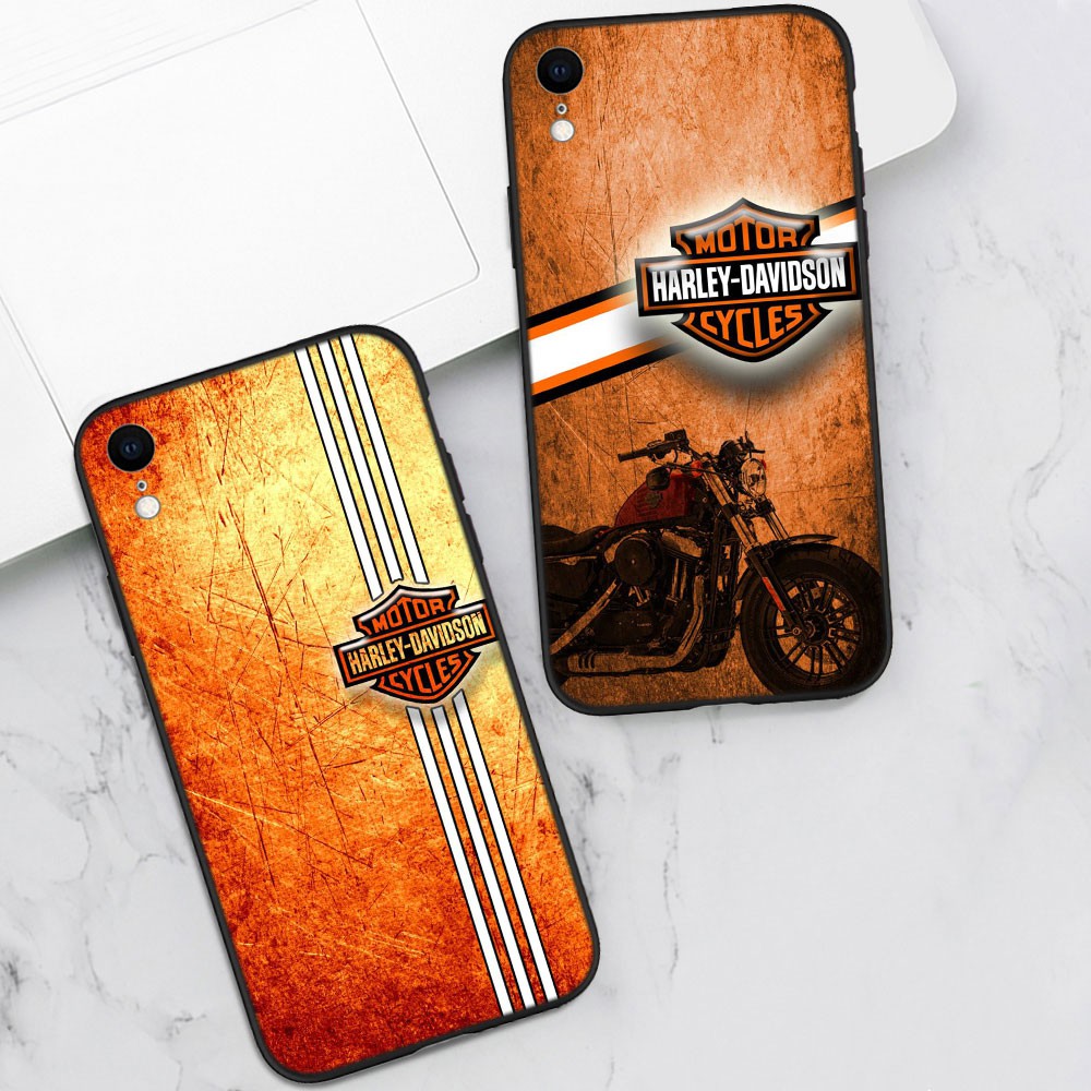 Ốp điện thoại silicon mềm họa tiết Harley Davidson cho iPhone 5 5s 6 6s 7 8 Plus XS Max XR 10 X