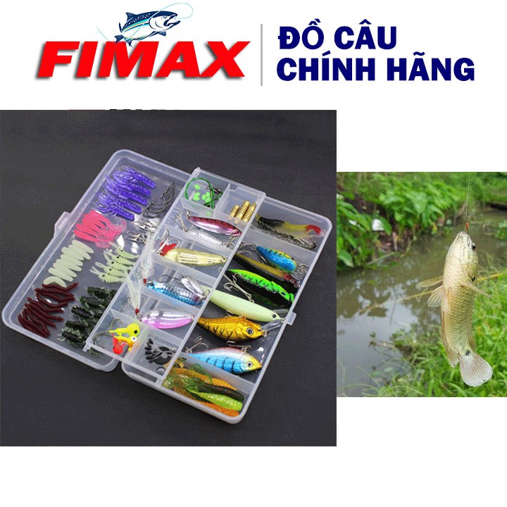 [HIỆU QUẢ]Combo 100 món mồi lure kèm phụ kiện câu cá ,Mồi giả câu cá chẽm,lóc,rô,chim,cá biển,Mồi câu cá sông tổng hợp