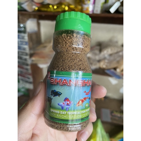 Cám cá Shanghai loại hạt to- nhỏ 100gr, 500gr, hũ nhựa