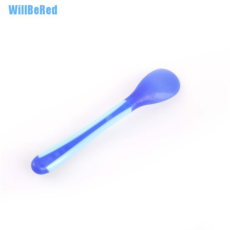 1 Muỗng Ăn Đầu Silicone Cách Nhiệt Màu Đỏ Cho Bé