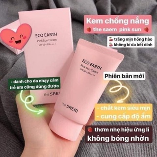 Kem Chống Nắng 𝐓𝐡𝐞 𝐒𝐞𝐚𝐦 𝐄𝐜𝐨 𝐄𝐚𝐫𝐭𝐡 𝐏𝐨𝐰𝐞𝐫 𝐏𝐢𝐧𝐤 (𝐒𝐏𝐅 𝟓𝟎+/𝐏𝐀)++++
