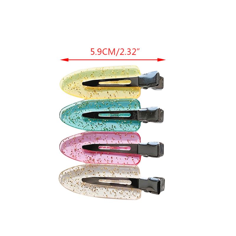 Set 4 Kẹp Tóc Không Đường May Màu Sắc Kẹo Ngọt Dành Cho Nữ