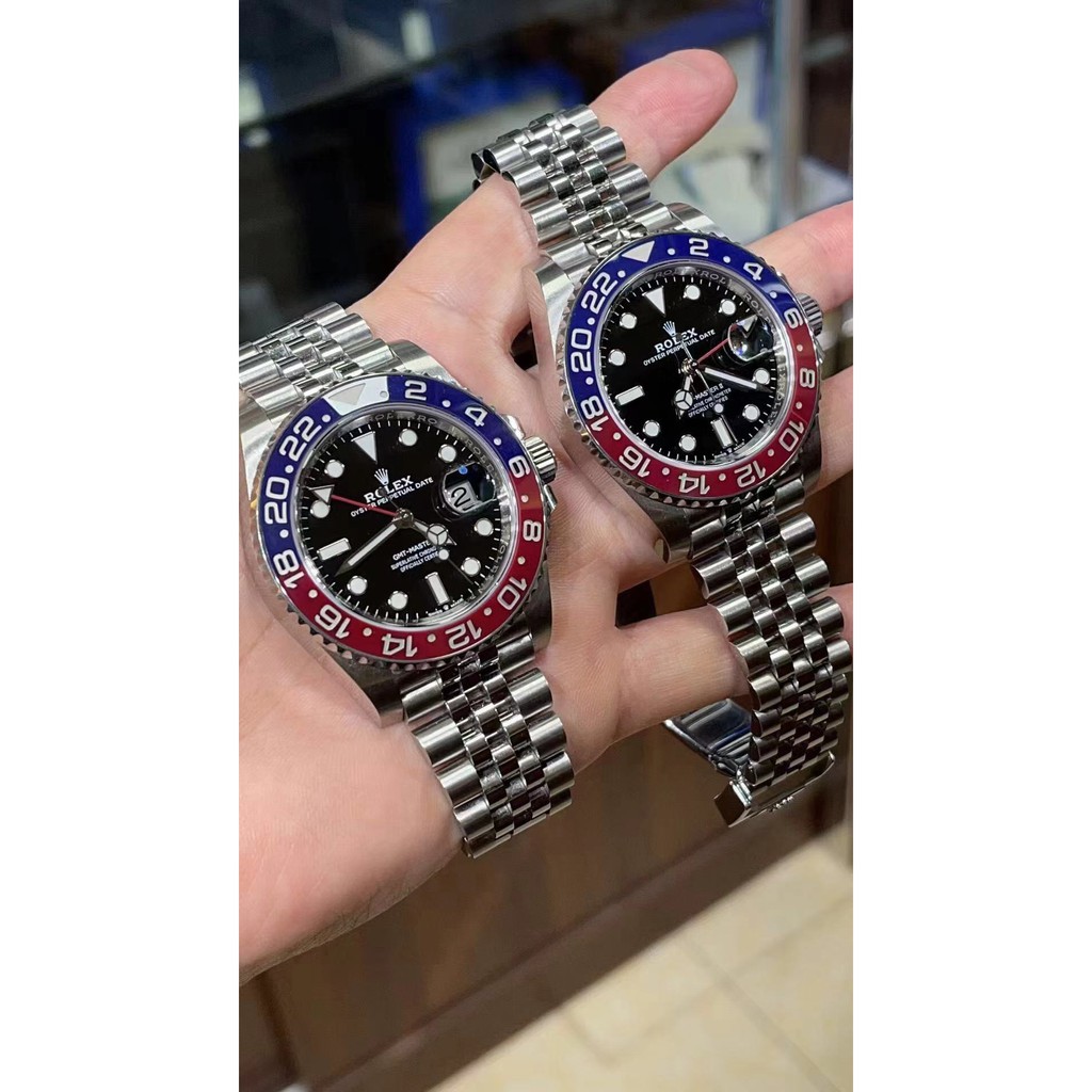 【N Factory 】 Rolex GMT II Đồng Hồ Cơ Nam 40mm Dây Thép Thụy Sĩ 904L 126710Blro-0001