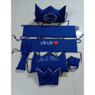 combo quây cũi, ga chun, gối, thỏ ôm