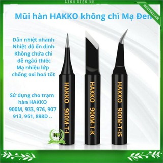 (LKNH) Mũi hàn HAKKO không chì Mạ Đen sử dụng cho trạm hàn 900M.933.376.907.913.951+ Loại Cao Cấp Loại Tốt