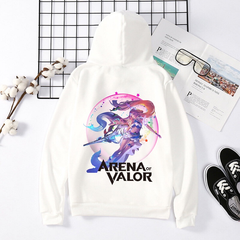 Áo hoodie Liên Quân Mobile nhiều mẫu cực chất màu trắng đủ size từ 15-86kg
