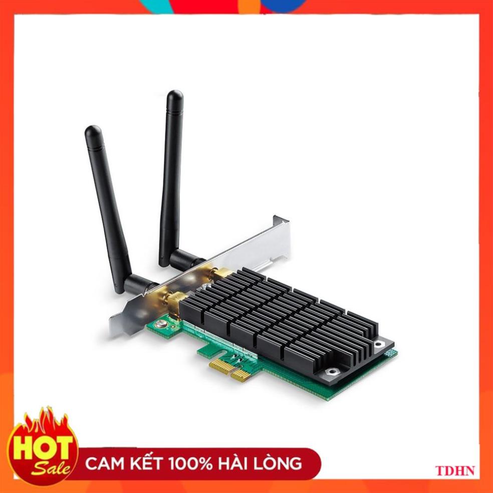 TP-Link Card mạng PCI Express Wifi Băng tần kép Chuẩn AC 1300Mbps Kết nối 2 ăng ten - Archer T6E -Hãng phân phối chính t