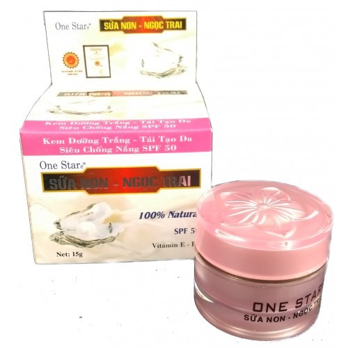 Kem dưỡng trắng, chống nắng SPF 50 SỮA NON NGỌC TRAI 15g