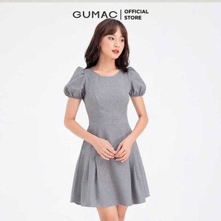 Đầm xòe nữ chiết ly tùng GUMAC DB604