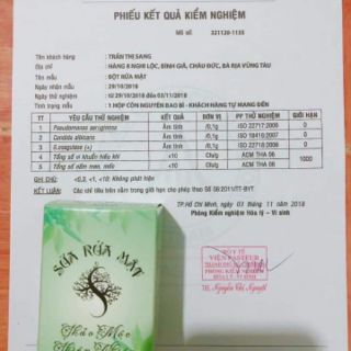 Bột rữa mặt trắng da ngừa mụn