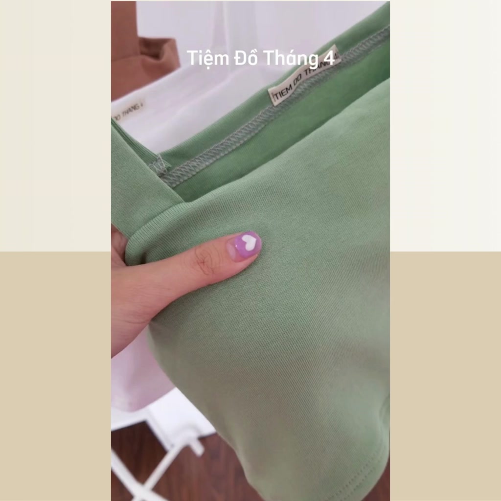 Áo Croptop Nữ 2 Dây Bản To Chất Cotton Có Mút Ngực CRO CROPTOP TIỆM ĐỒ THÁNG 4 | BigBuy360 - bigbuy360.vn