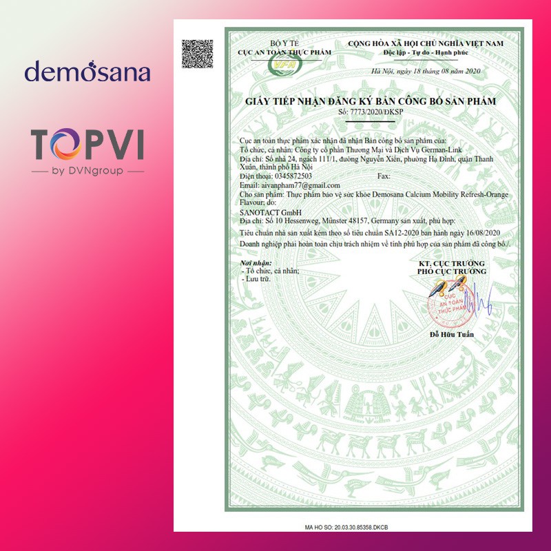 SỦI MULTI DEMOSANA CỦA ĐỨC TUBE 20 VIÊN