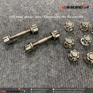 Cốt chân phuộc Inox 304+ tán Salaya cho Exciter các đời, Winner, Sonic, Raider, Satria 11
