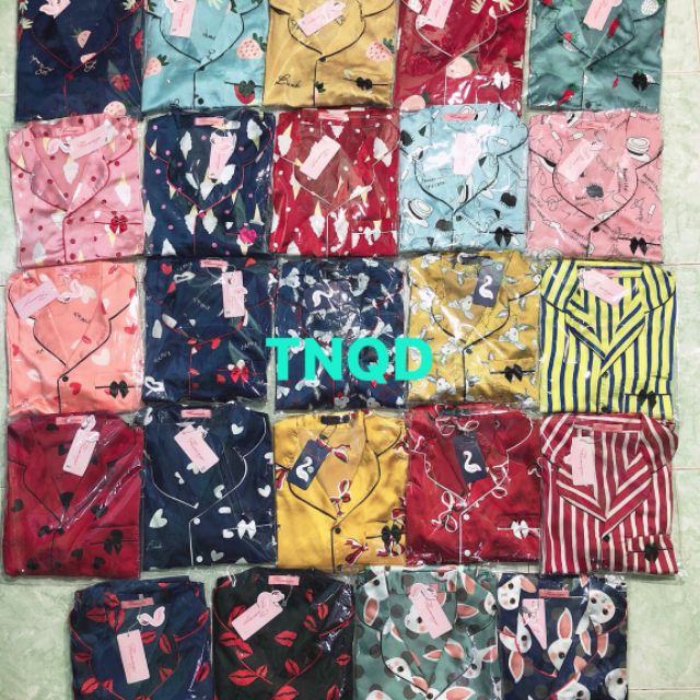 Đồ bộ piyama satin lụa ( Ảnh thật 100%)