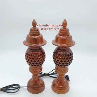 Đèn thờ điện bằng gỗ