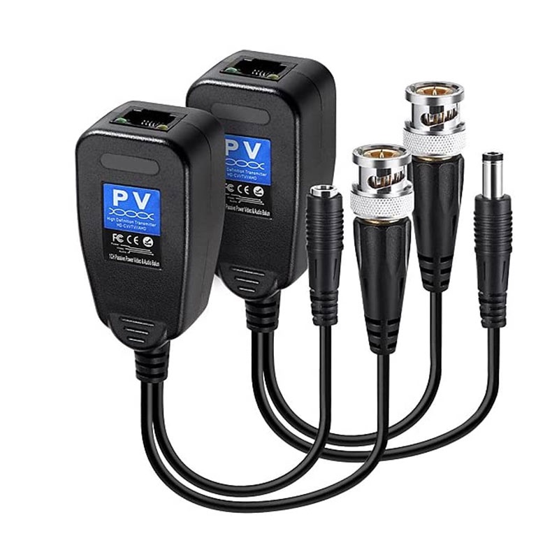 Bộ Video Balun HD kèm nguồn PV dùng cáp mạng RJ45