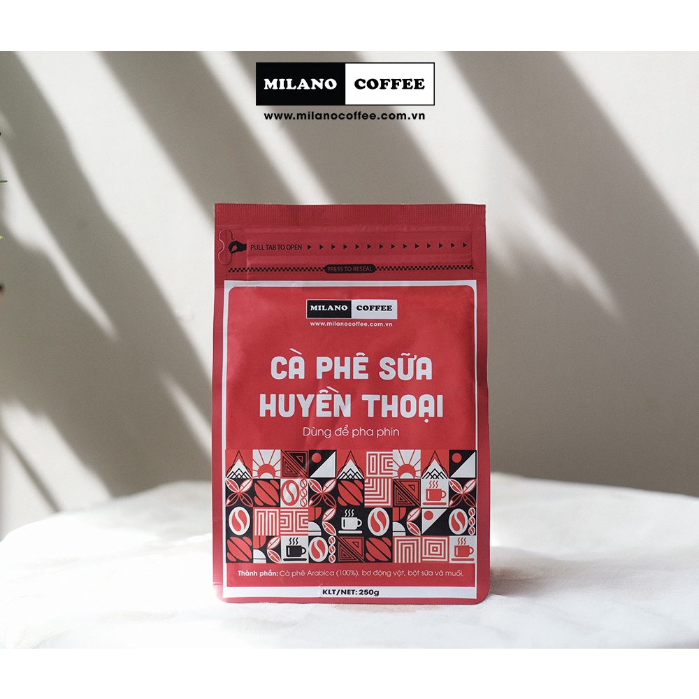 Combo 2 gói cà phê Milano Coffee 100% Arabica - Cà Phê Sữa Huyền Thoại 250gr