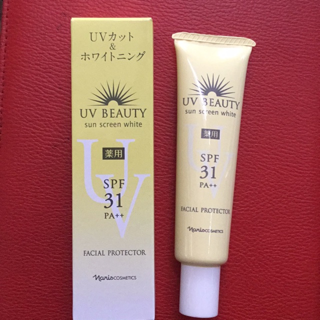 Sữa chống nắng bảo vệ da mặt Naris UV Beauty Sun Screen White Facial Protector SPF31 PA++ 40g