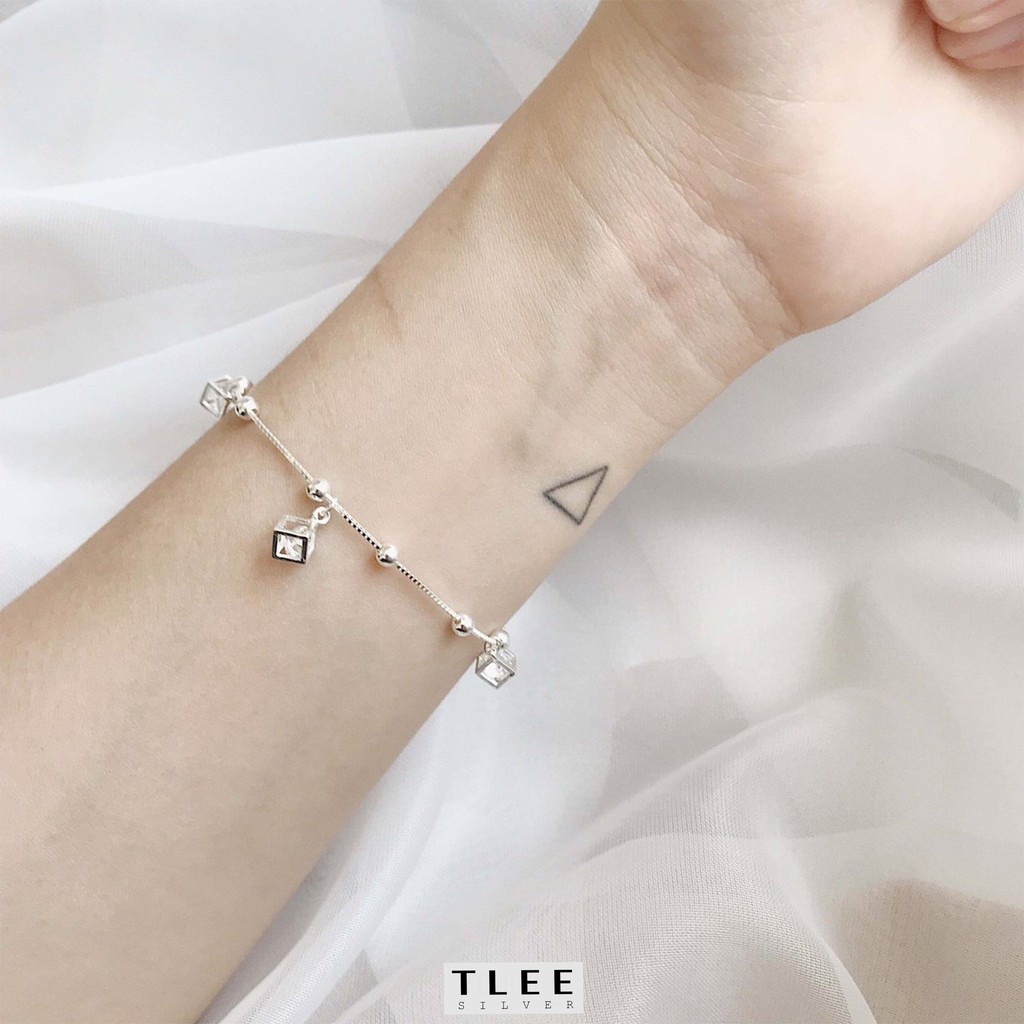 Lắc tay bạc nữ TLEE rubic đính đá cao cấp TleeJewelry LT0106