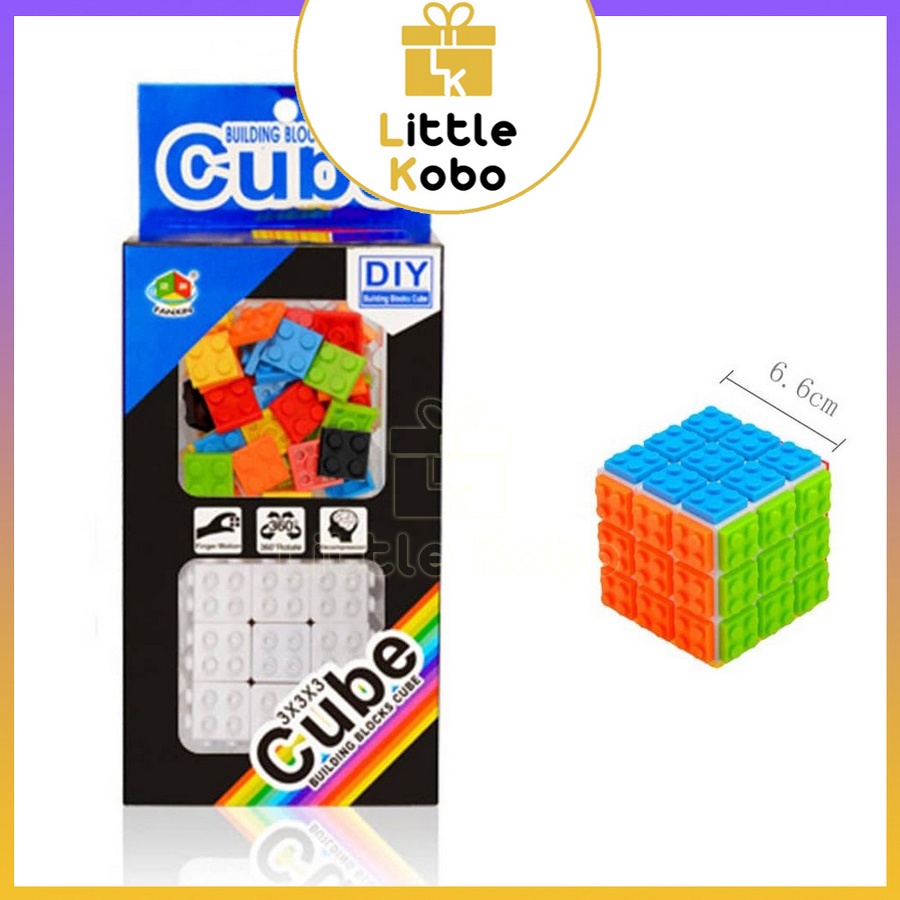 Rubik FanXin Block 3x3 DIY Rubic Biến Thể 3 Tầng Lắp Ráp Đồ Chơi Trí Tuệ Trẻ Em Phát Triển Tư Duy - Little Kobo