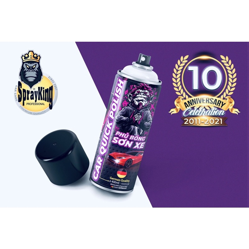 Chai xịt Bóng Sơn Xe - Sprayking Car Quick Polish 400ML