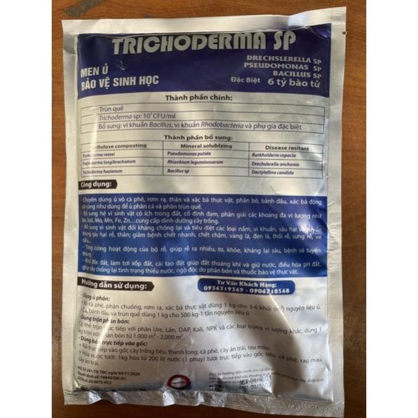 men nấm vi sinh đối kháng trichoderma gói 1kg -  hoàng kim