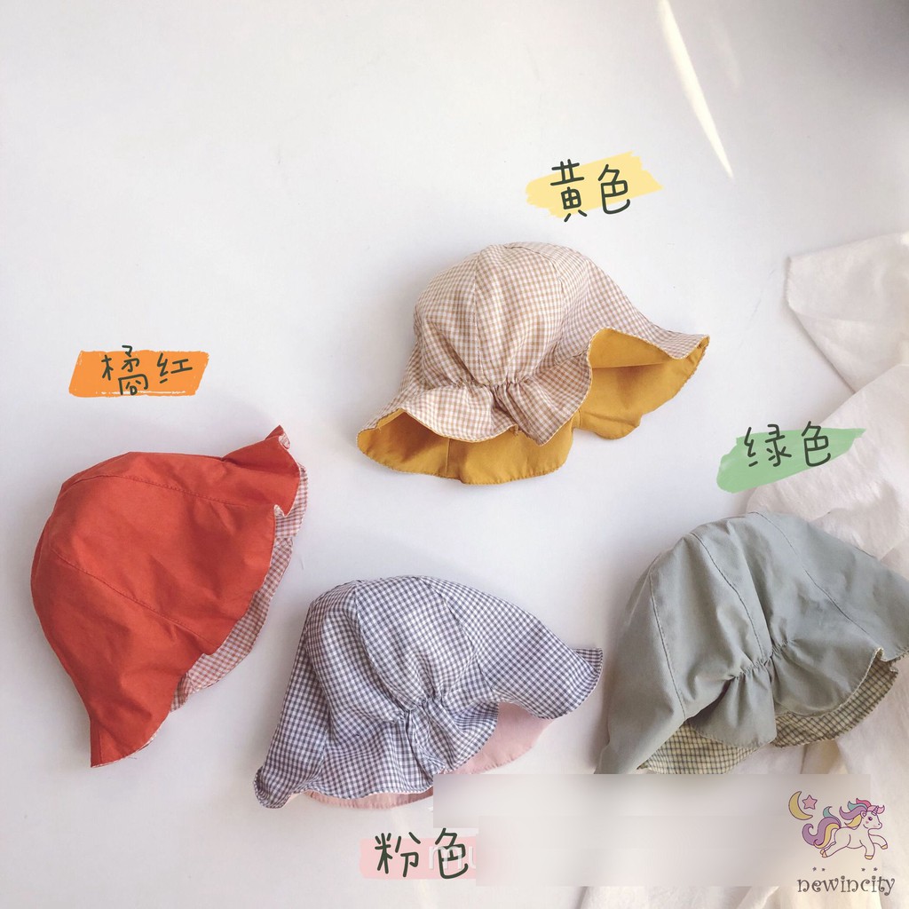 Mũ Xô Hoạ Tiết Trơn Phong Cách Hàn Quốc Đáng Yêu Cho Bé