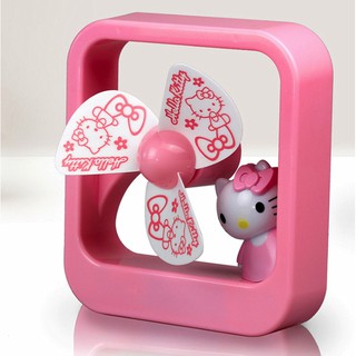 Quạt tích điện mini để bàn hello kitty