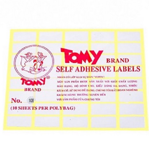 Giấy decal in mã vạch Tomy A5 - 10 tờ / xấp