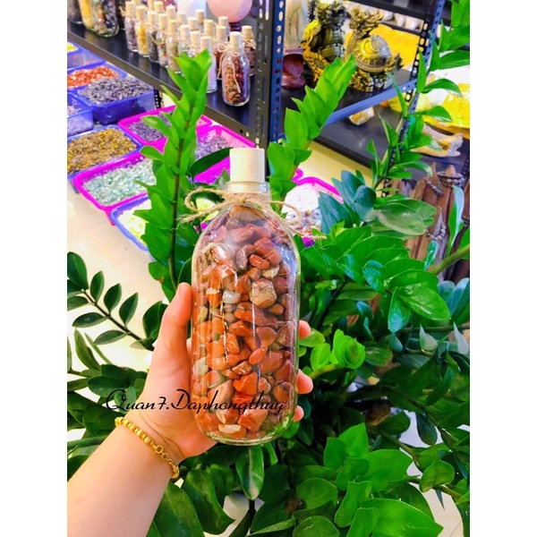 Lọ Đá Vụn Màu Tự Nhiên Phong Thuỷ 1230gram