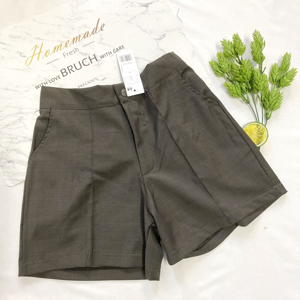 Quần đùi nữ từ 43-46kg - quần sọt short nữ vải kaki Lưng Cao - QU75