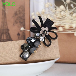 Kẹp tóc đính hoa đá phong cách vintage
