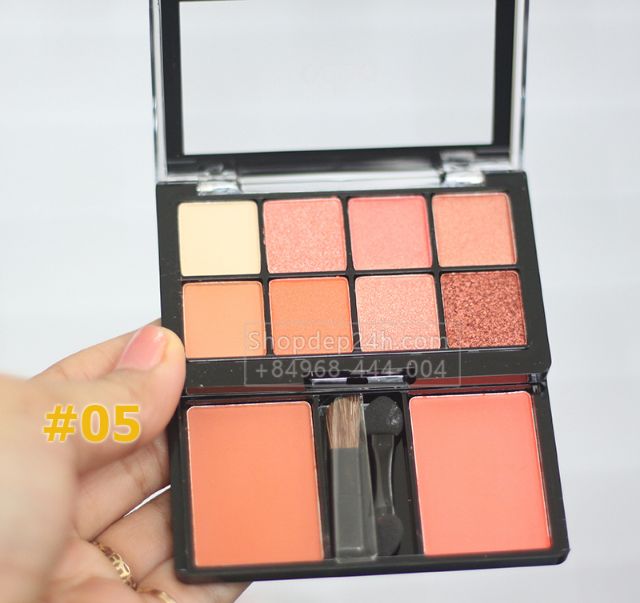 Bộ phấn mắt ô nhũ kèm 2 ô phấn má hồng Thái Lan Eyeshadow and Blush | BigBuy360 - bigbuy360.vn