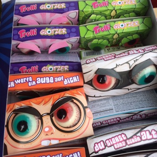 Kẹo dẻo Trolli Glotzer đôi mắt xách tay Đức