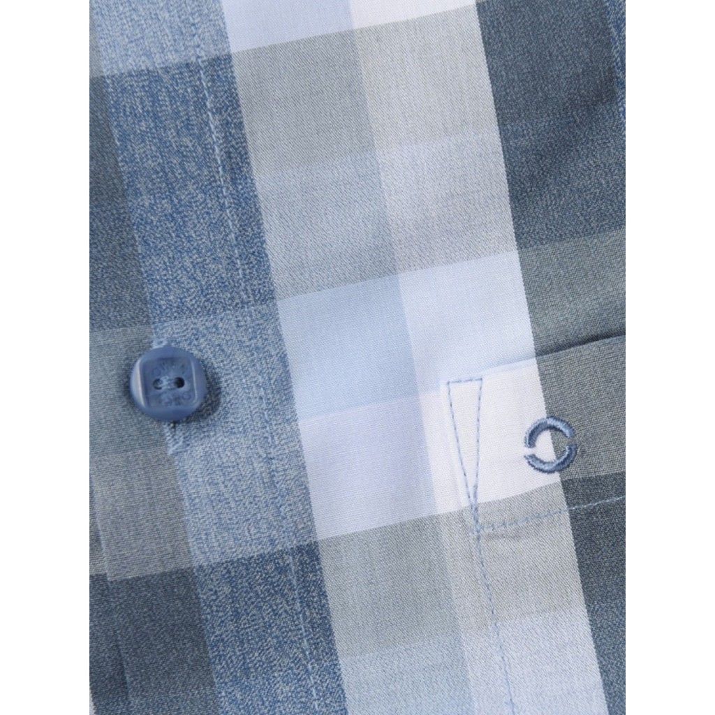 Áo Sơ Mi Nam Ngắn Tay Owen BA22940NT Cộc Tay Công Sở Cao Cấp Màu Kẻ Caro Xanh Trắng Xám Vải Lô Hội Dáng Body Fit Tà Bằng | BigBuy360 - bigbuy360.vn