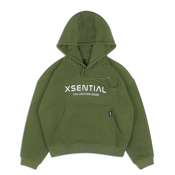 Áo khoác Hoodie Nam Nữ Form Rộng Vải Nỉ Màu Xanh Rêu Essential by Local Brand Xfire Unisex