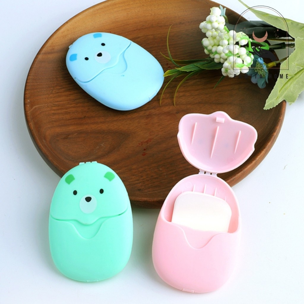 Xà Phòng Giấy Du Lịch Bỏ Túi Rửa Tay Dạng Miếng Tiện Lợi Hình Gấu 50 Miếng Khô Mini Loại Mới Nhất PUMITA | BigBuy360 - bigbuy360.vn