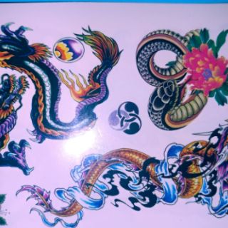 Hình xăm dán rồng 3d ( hình chụp thực tế)