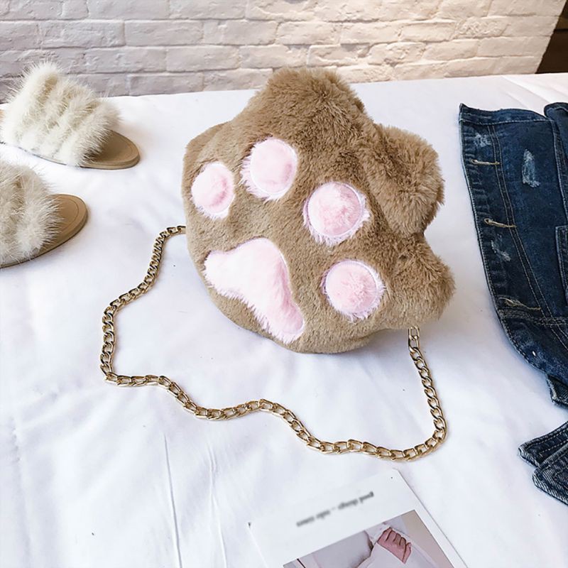 Túi xách kiểu hoạt hình chân mèo ngộ nghĩnh thời trang cho nữ