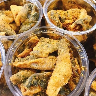 Da cá sấy trứng muối giòn cay hủ 250g