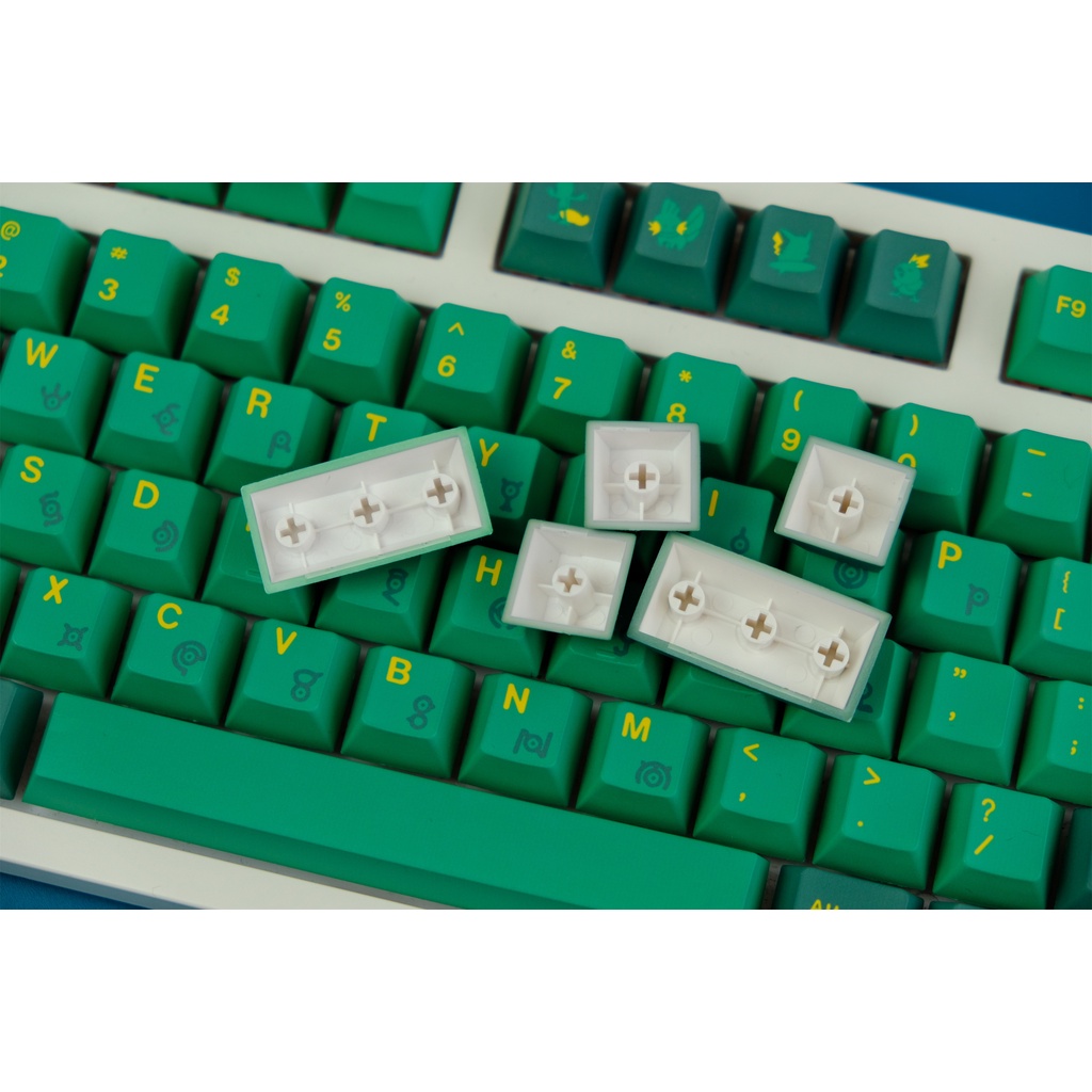 GMK Pokémon Emerald Keycap, 134 phím PBT Keycaps Cherry Profile DYE-SUB Cá nhân hóa GMK Keycaps cho bàn phím cơ