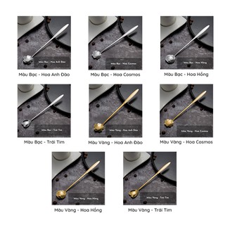 Muỗng Cà Phê Inox Cán Dài Dễ Thương Hình Bông Hoa Phong Cách Nhật Bản EVEMOM STORE TH001