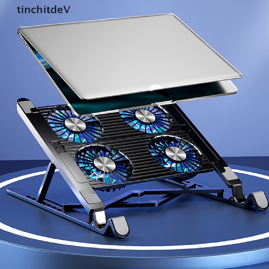 Giá Đỡ Laptop Di Động Kèm Quạt Tản Nhiệt Có Thể Tháo Rời Tiện Dụng Cho Notebook