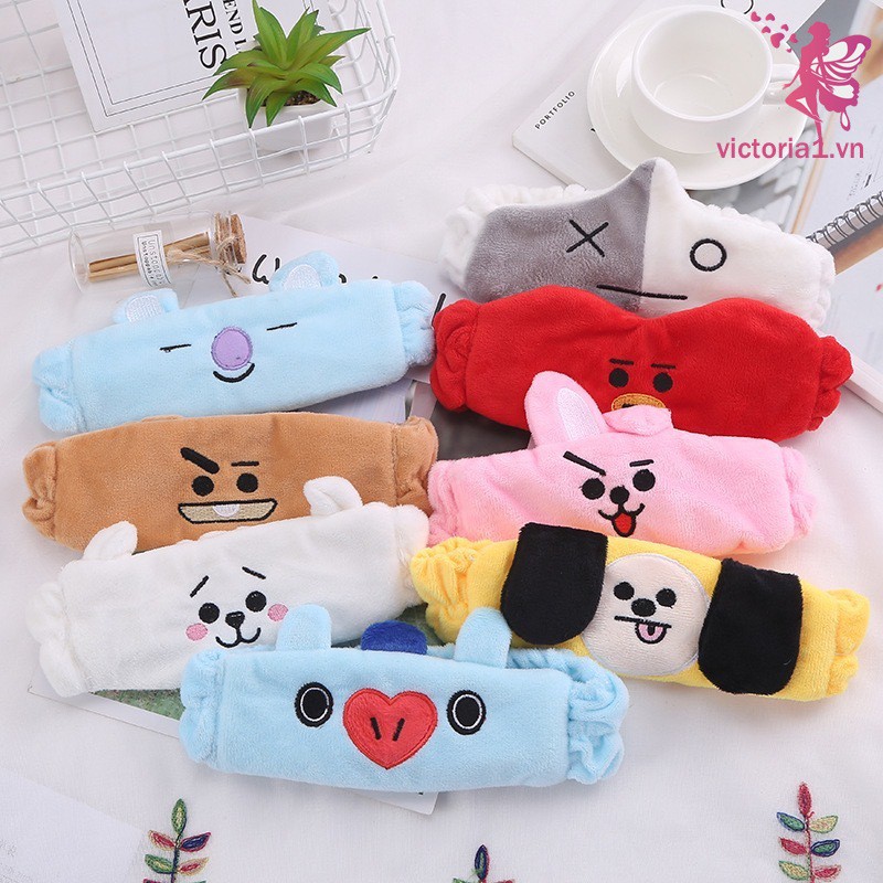 BTS BT21 Băng Đô Cài Tóc rửa mặt Họa Tiết Nhân Vật Bt21