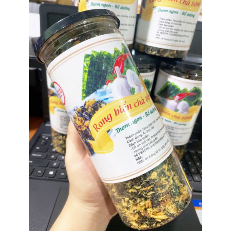 Rong biển sấy tỏi chà bông 200gr