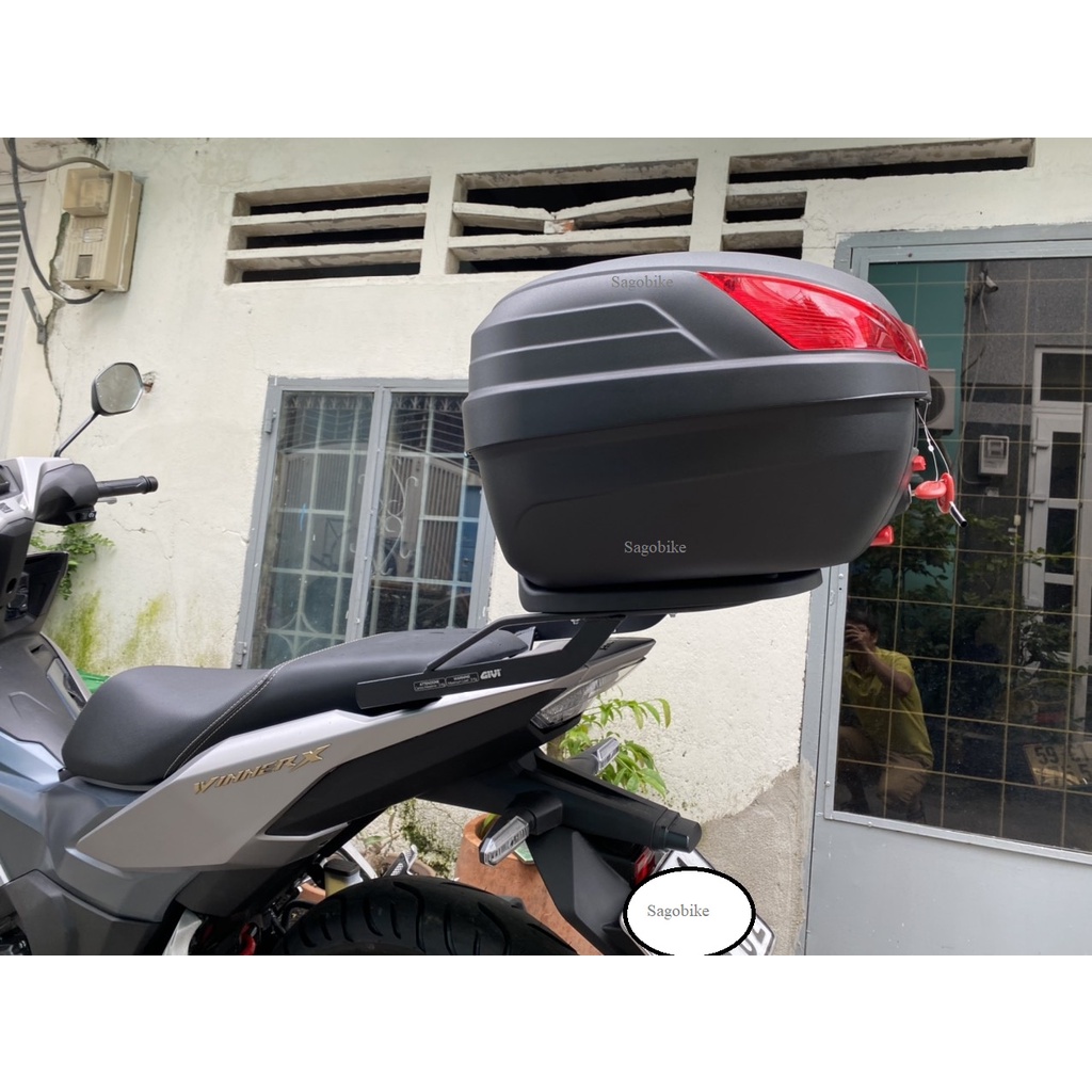 Thùng xe Winner X 2022, thùng Givi B27N và baga givi lắp cho Winner X V3, hàng Givi chính hãng, bảo hành 2 năm