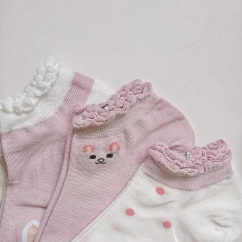 Tất Vớ Nữ Cổ Ngắn In Hình Dễ Thương Phong Cách Hàn Quốc Cho Nữ (TN034)