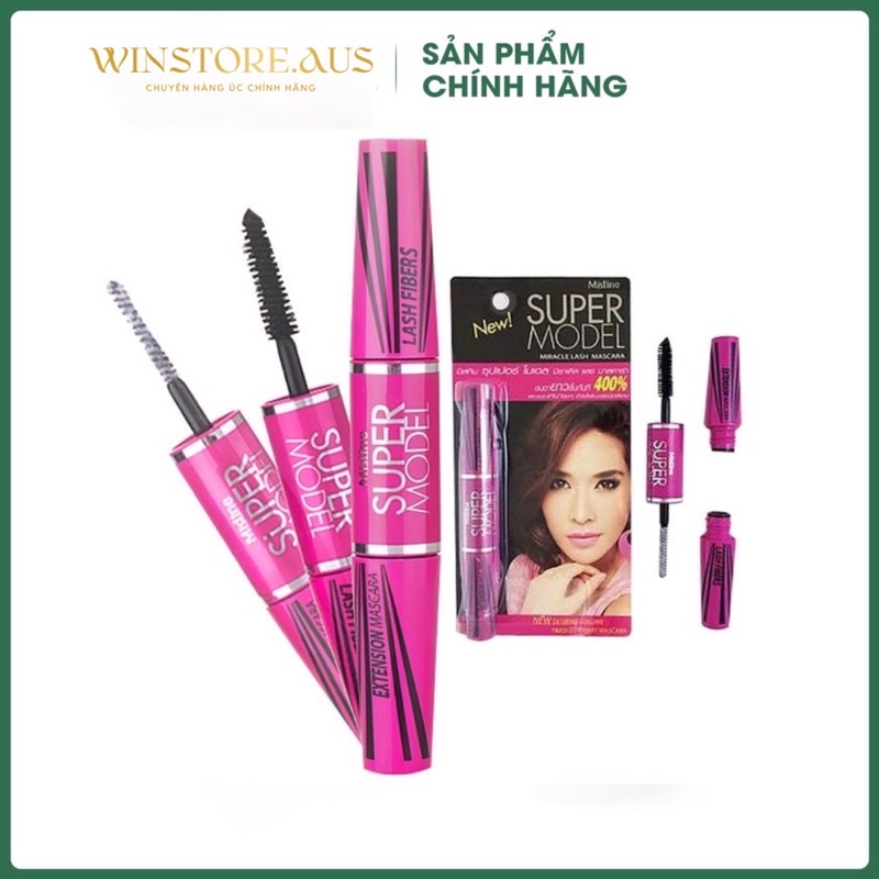 Chuốt Mi Mascara 2 Đầu Mistine Super Model Miracle Lash Mascara Thái Lan 5.5g
