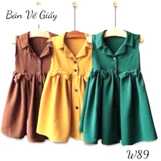 BẢN VẼ RẬP GIẤY (W89) TỰ MAY VÁY CỔ VE NỮ (SIZE S-XXL)