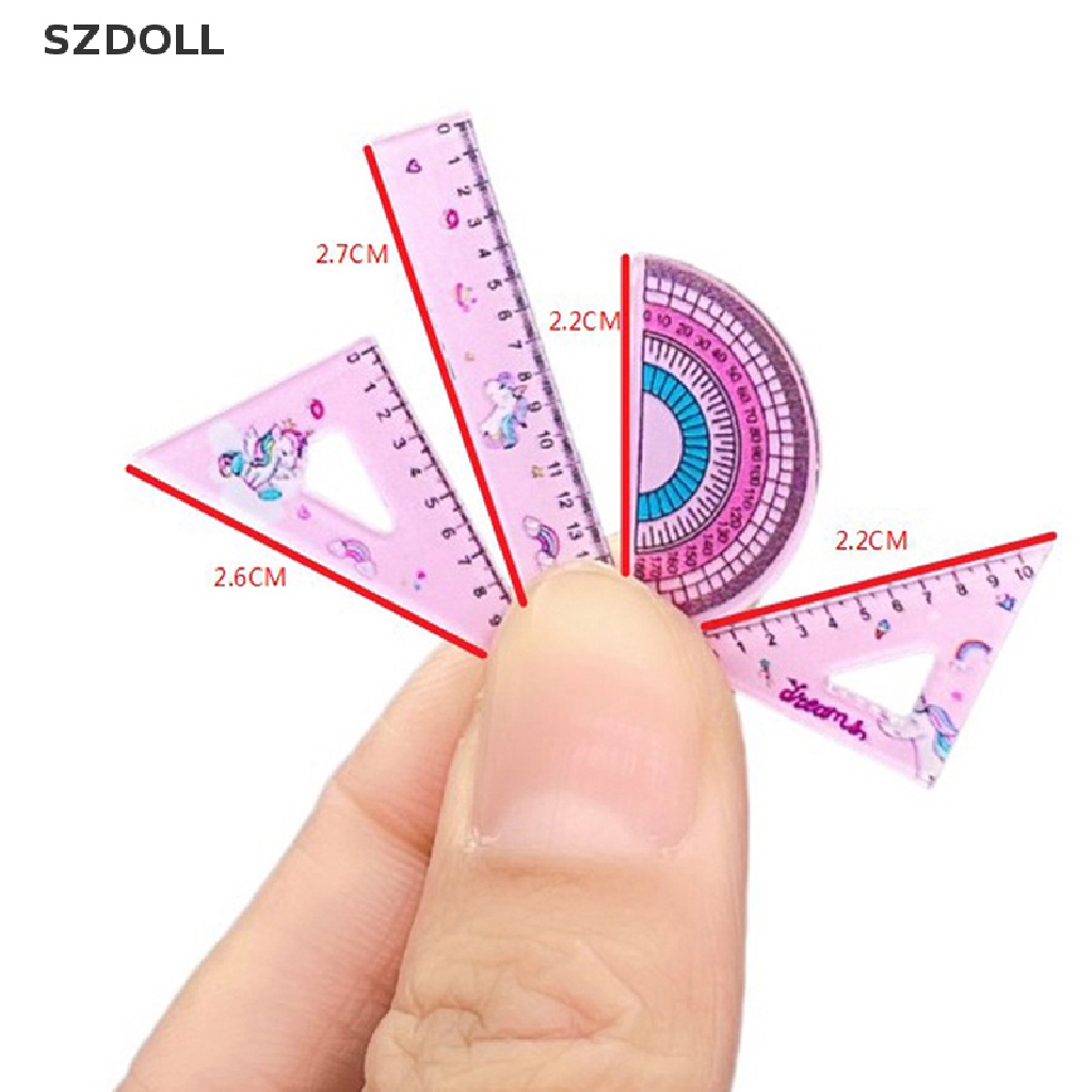 Set 4 thước kẻ tỉ lệ 1:12 cho nhà búp bê